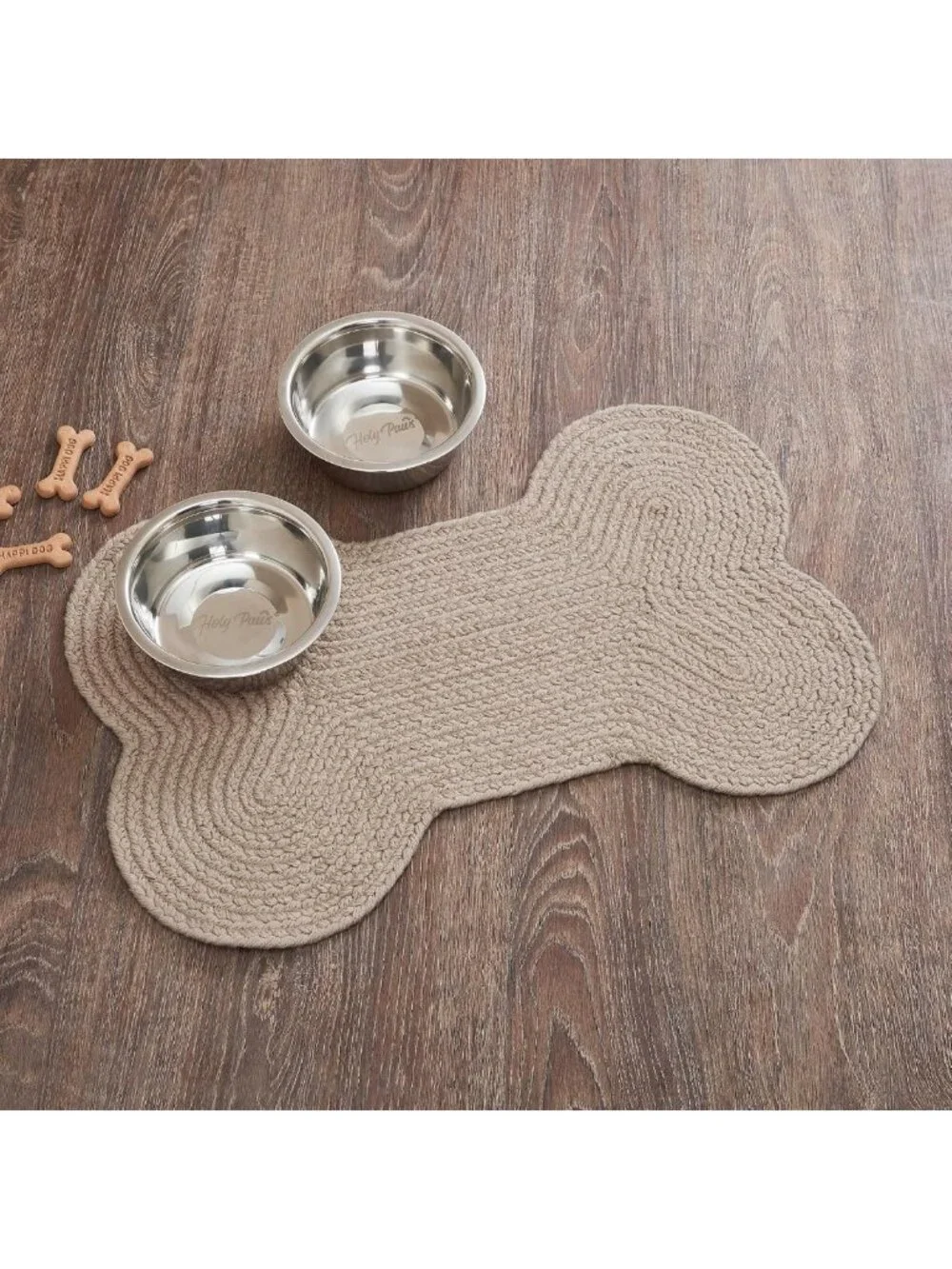 Indoor/Outdoor Pet Food Mat for Dogs & Cats - Non-Slip Kitchen Placemat Rug